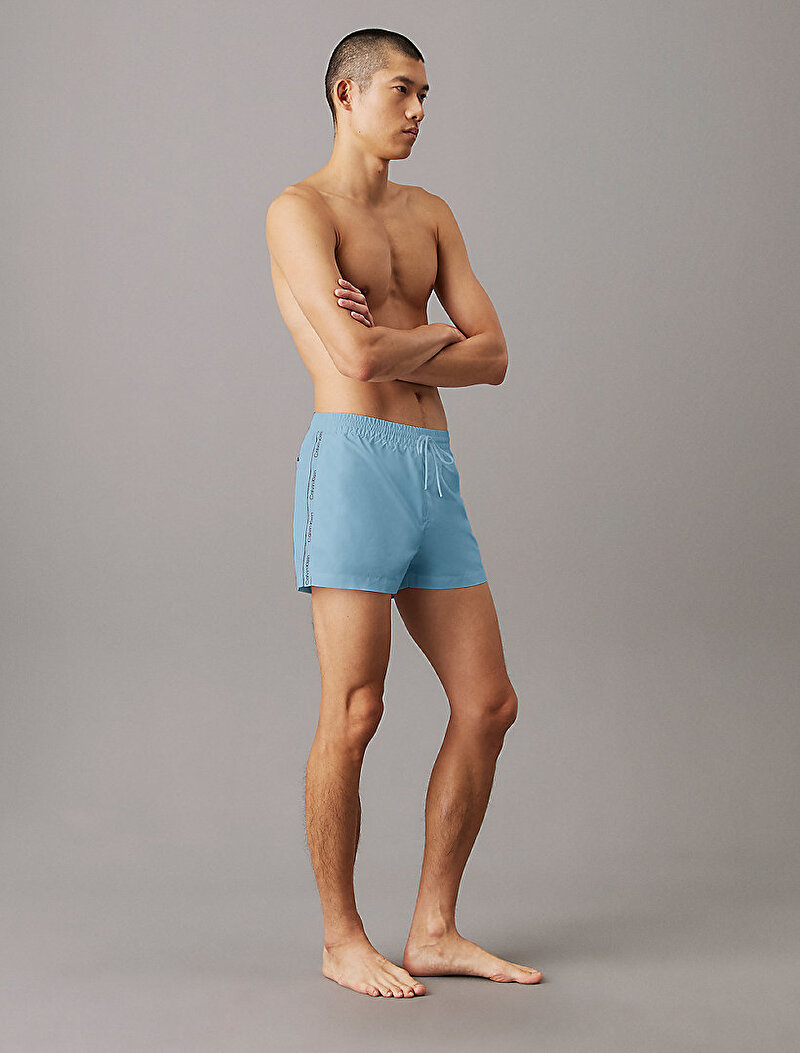 Calvin Klein Mavi Renkli Erkek Drawstring Deniz Şortu