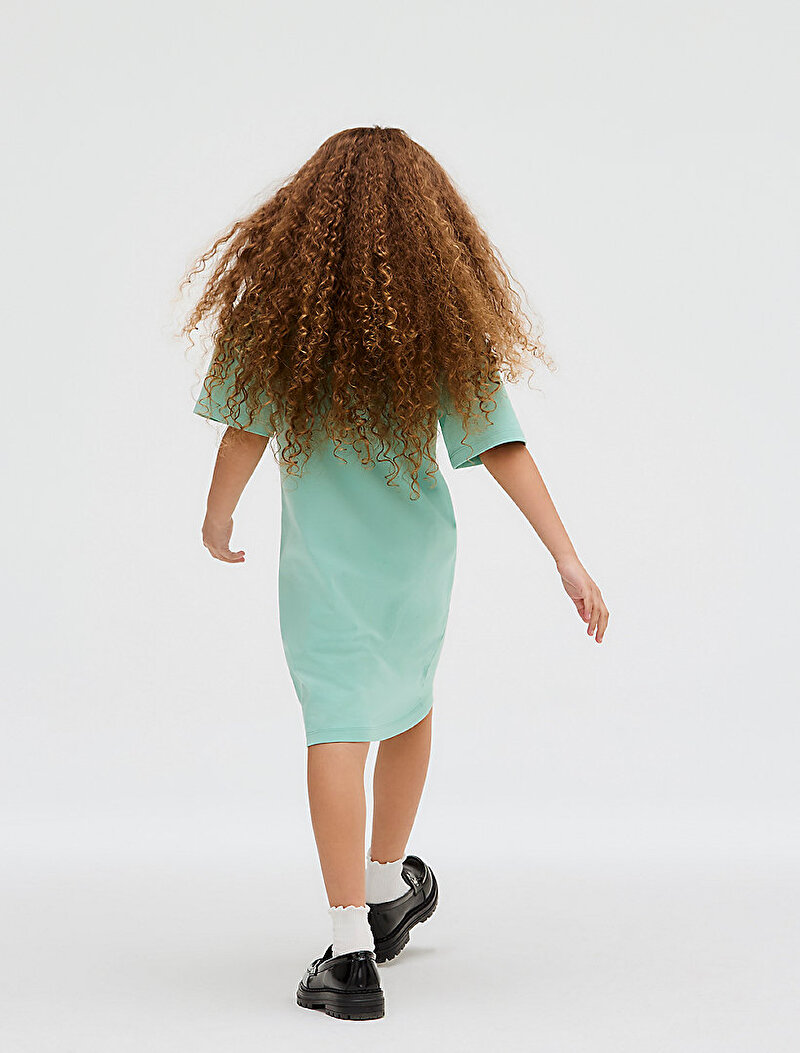 Calvin Klein Yeşil Renkli Kız Çocuk T-shirt Elbise