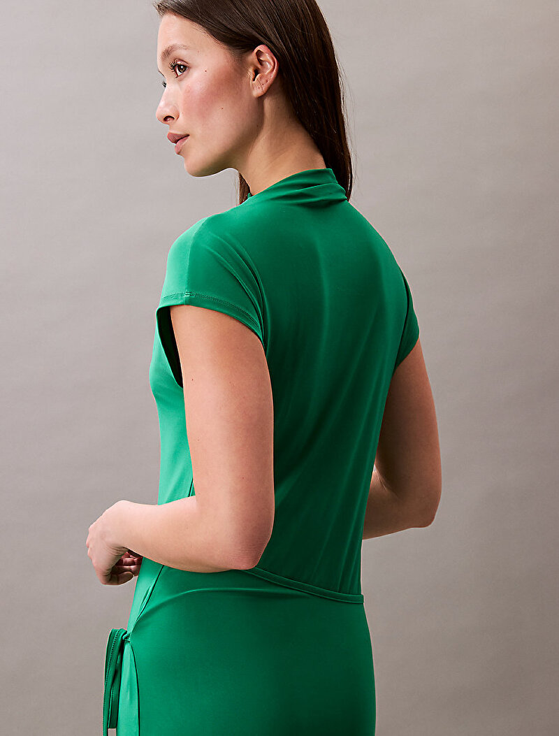 Calvin Klein Yeşil Renkli Kadın Close To Body Elbise