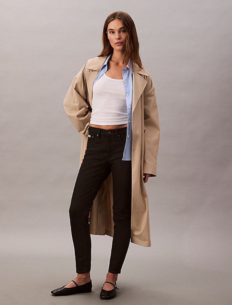 Calvin Klein Siyah Renkli Kadın Mid Rise Skinny Jean Pantolon