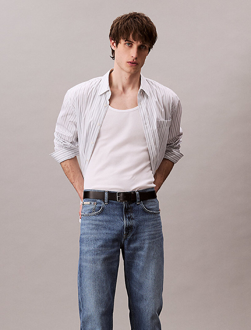 Calvin Klein Mavi Renkli Erkek 90s Straight Jean Pantolon