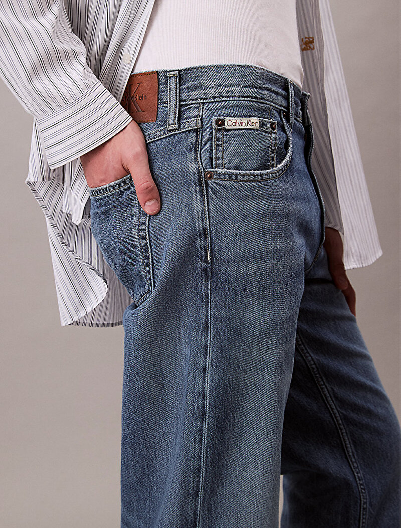 Calvin Klein Mavi Renkli Erkek 90s Straight Jean Pantolon