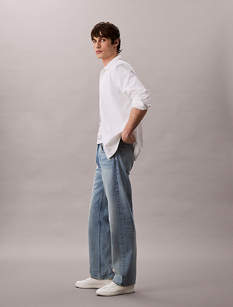 Erkek 90s Straight Longstand Jean Pantolon