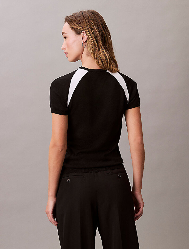 Calvin Klein Siyah Renkli Kadın Liquid Shine Sculpt Kazak