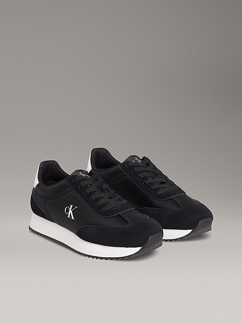 Calvin Klein Siyah Renkli Kadın Runner Laceup Nylon Sneaker