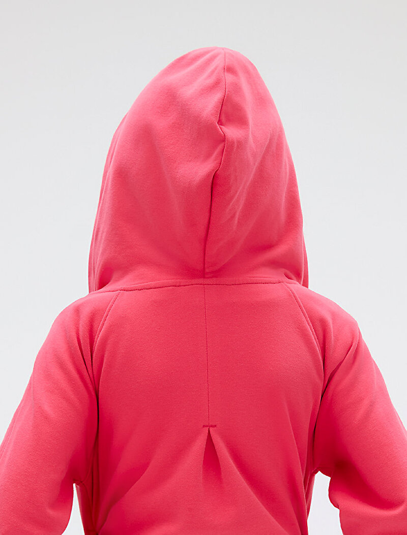 Calvin Klein Pembe Renkli Kız Çocuk Terry Zip Up Hoodie