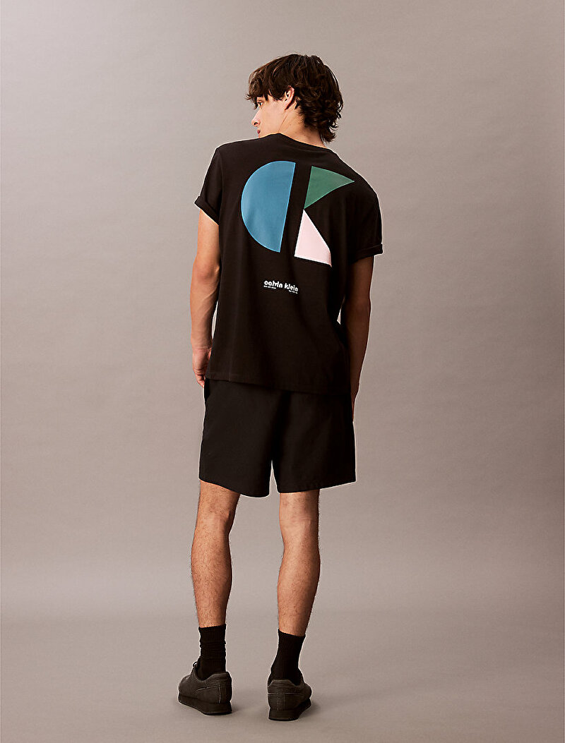 Calvin Klein Siyah Renkli Erkek Premium Terry Monogram Şort