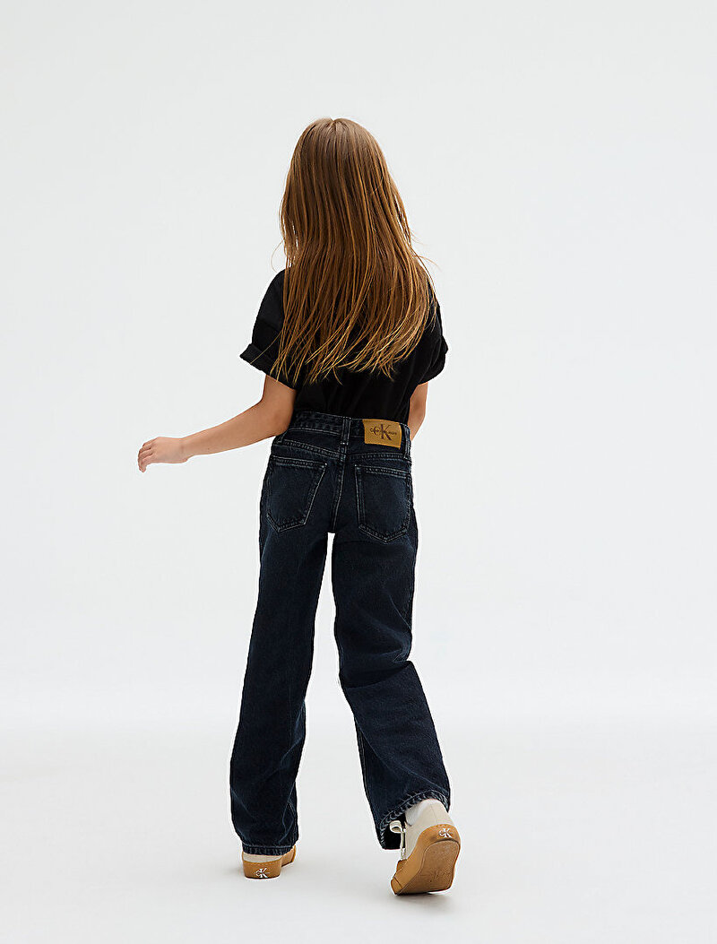 Calvin Klein Siyah Renkli Kız Çocuk Filed in Monologo T-shirt