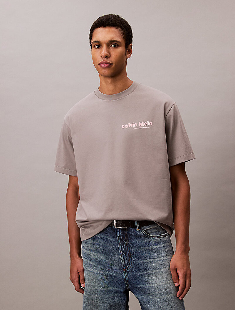 Calvin Klein Bej Renkli Erkek 16s Calvin Klein T-shirt