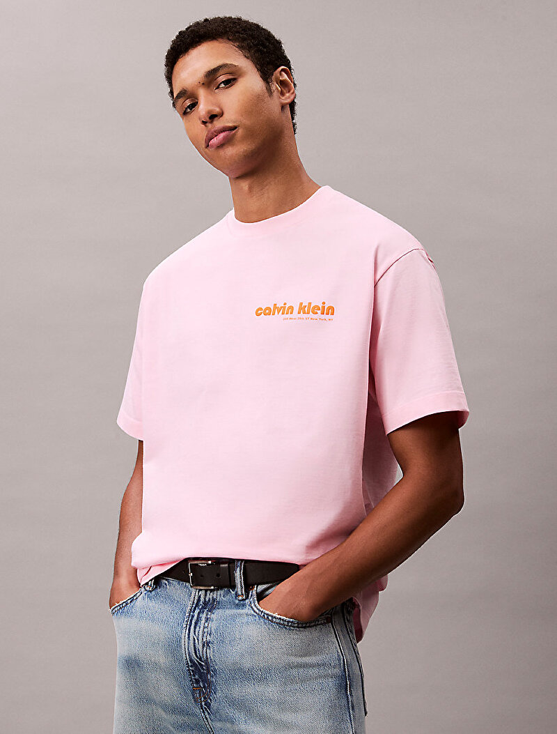 Calvin Klein Pembe Renkli Erkek 16s Calvin Klein T-shirt
