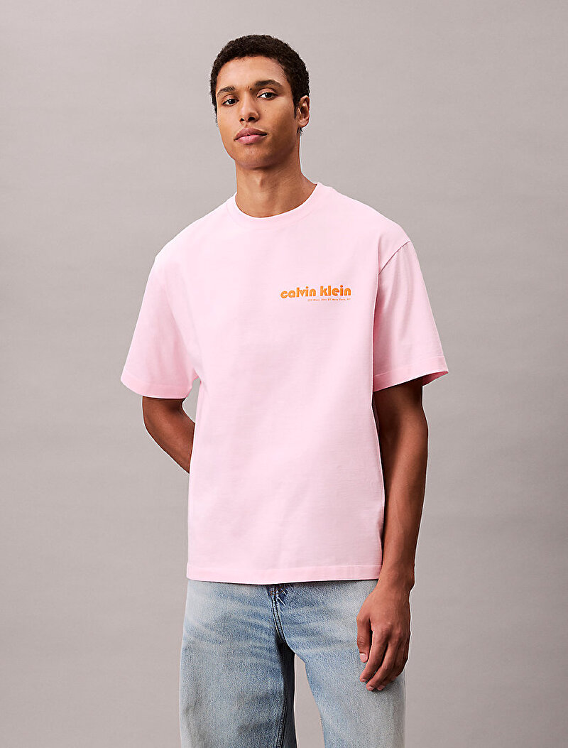 Calvin Klein Pembe Renkli Erkek 16s Calvin Klein T-shirt