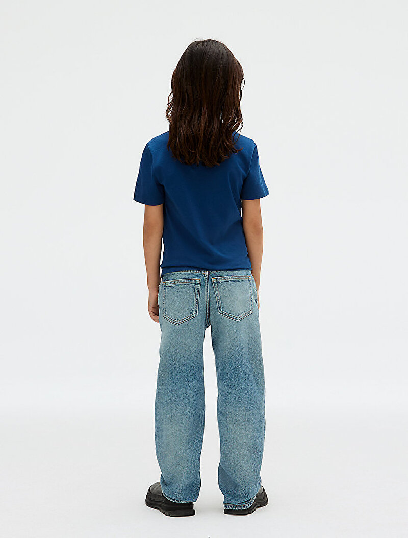 Calvin Klein Mavi Renkli Erkek Çocuk Seasonal CK Regular T-shirt