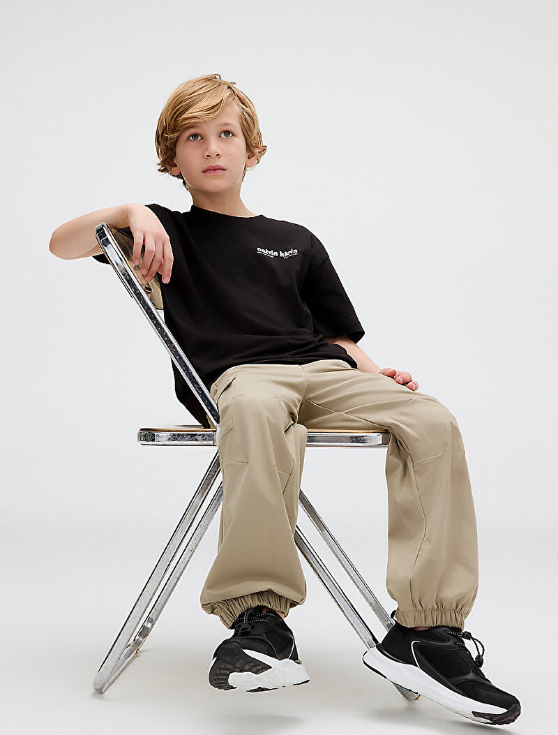 Calvin Klein Siyah Renkli Erkek Çocuk Geo CK Backprint T-shirt