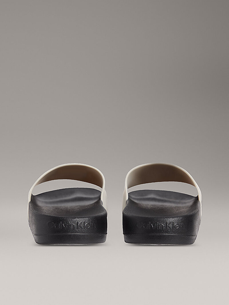 Calvin Klein Beyaz Renkli Erkek Chunky Plaj Terliği