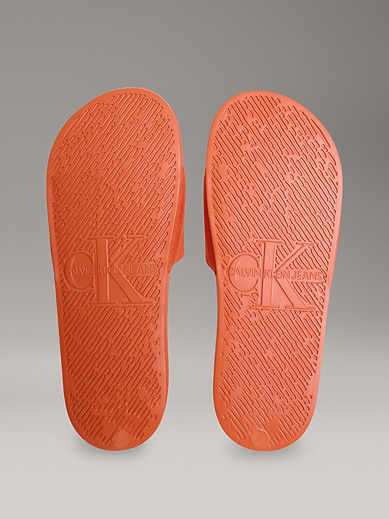 Calvin Klein Turuncu Renkli Erkek Mono Plaj Terliği