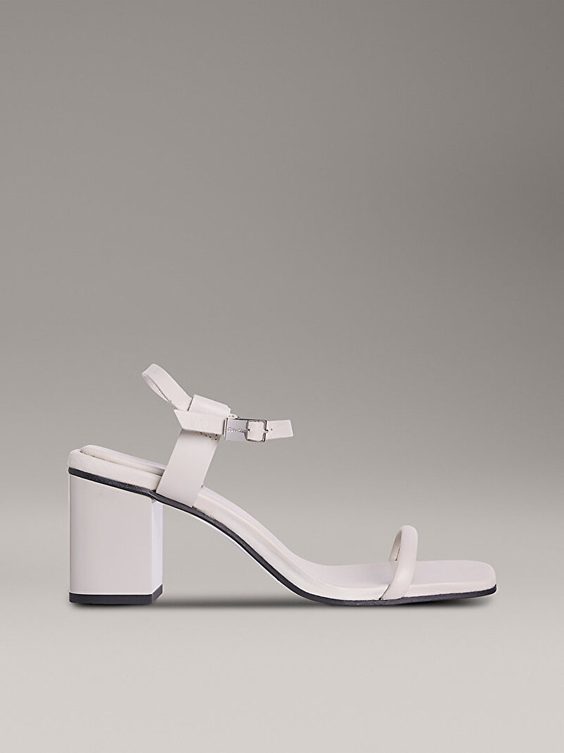 Calvin Klein Beyaz Renkli Kadın Block Topuklu Sandalet