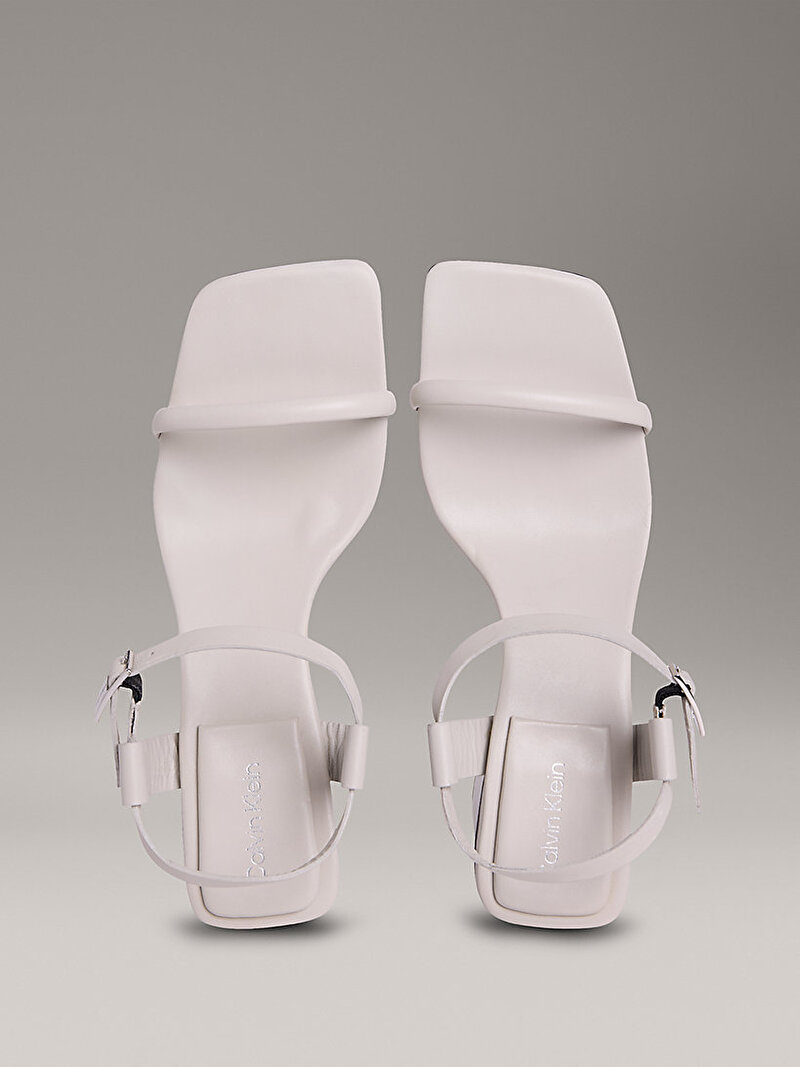 Calvin Klein Beyaz Renkli Kadın Block Topuklu Sandalet