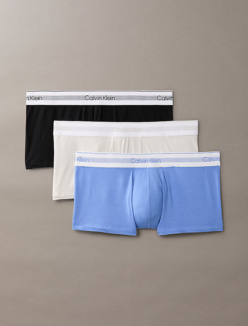 Calvin Klein Çok renkli Renkli Erkek 3'lü Paket Low Rise Trunk Boxer Seti