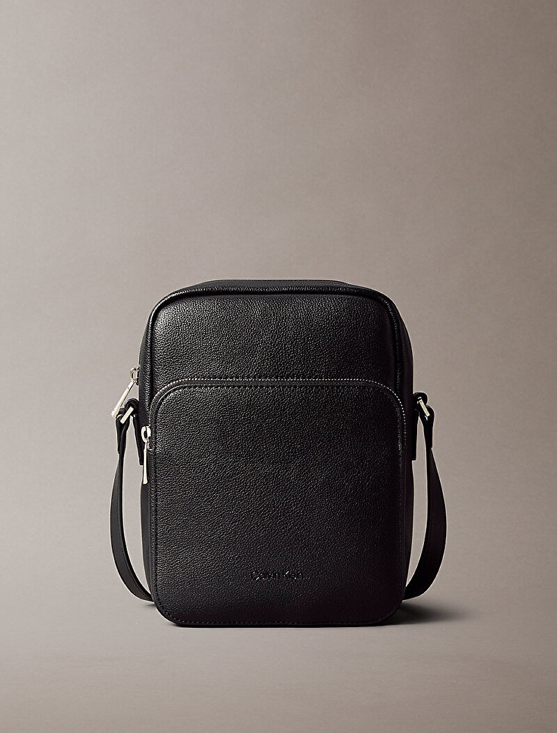 Calvin Klein Siyah Renkli Erkek Micro Pebble Çapraz Çanta