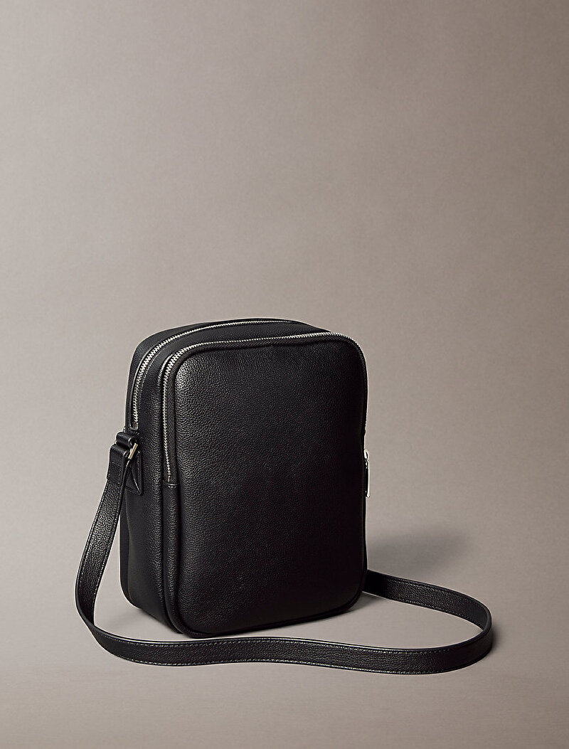 Calvin Klein Siyah Renkli Erkek Micro Pebble Çapraz Çanta