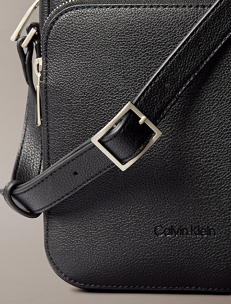 Calvin Klein Siyah Renkli Erkek Micro Pebble Çapraz Çanta