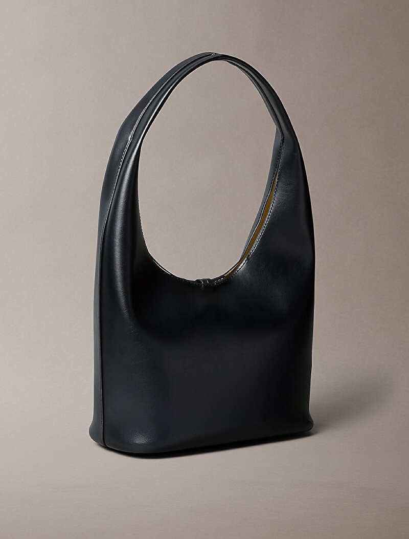 Calvin Klein Siyah Renkli Kadın Stone Lock Slouchy Çapraz Çanta