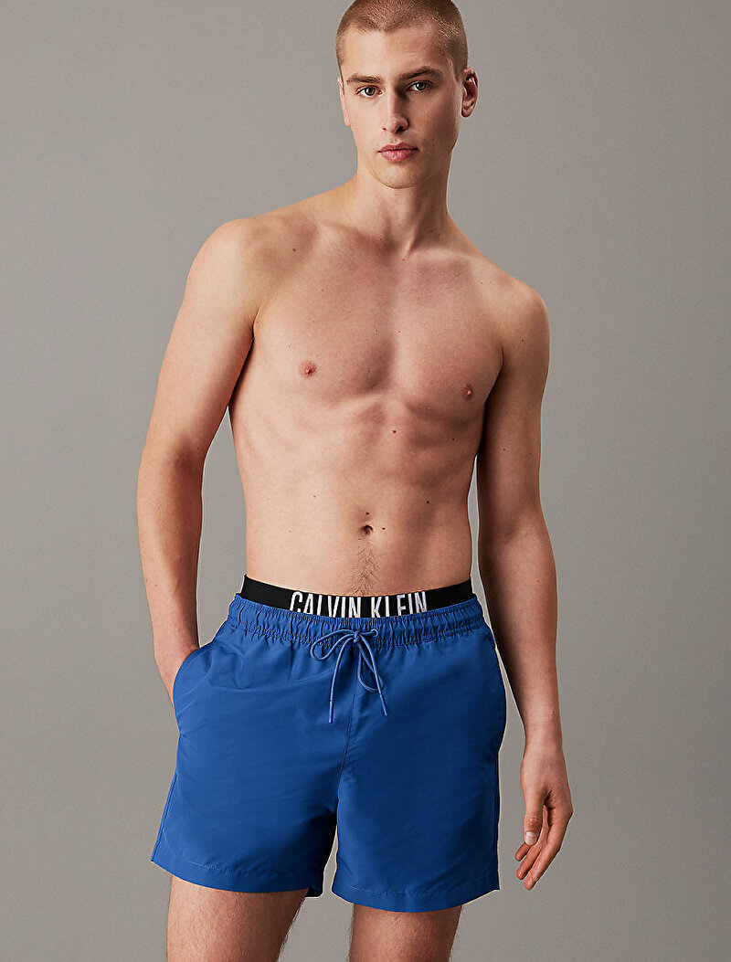 Calvin Klein Mavi Renkli Erkek Medium Double Deniz Şortu