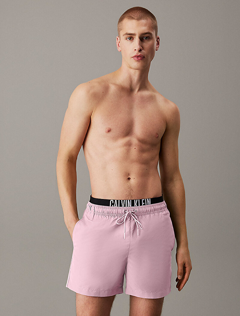 Calvin Klein Pembe Renkli Erkek Medium Double Deniz Şortu