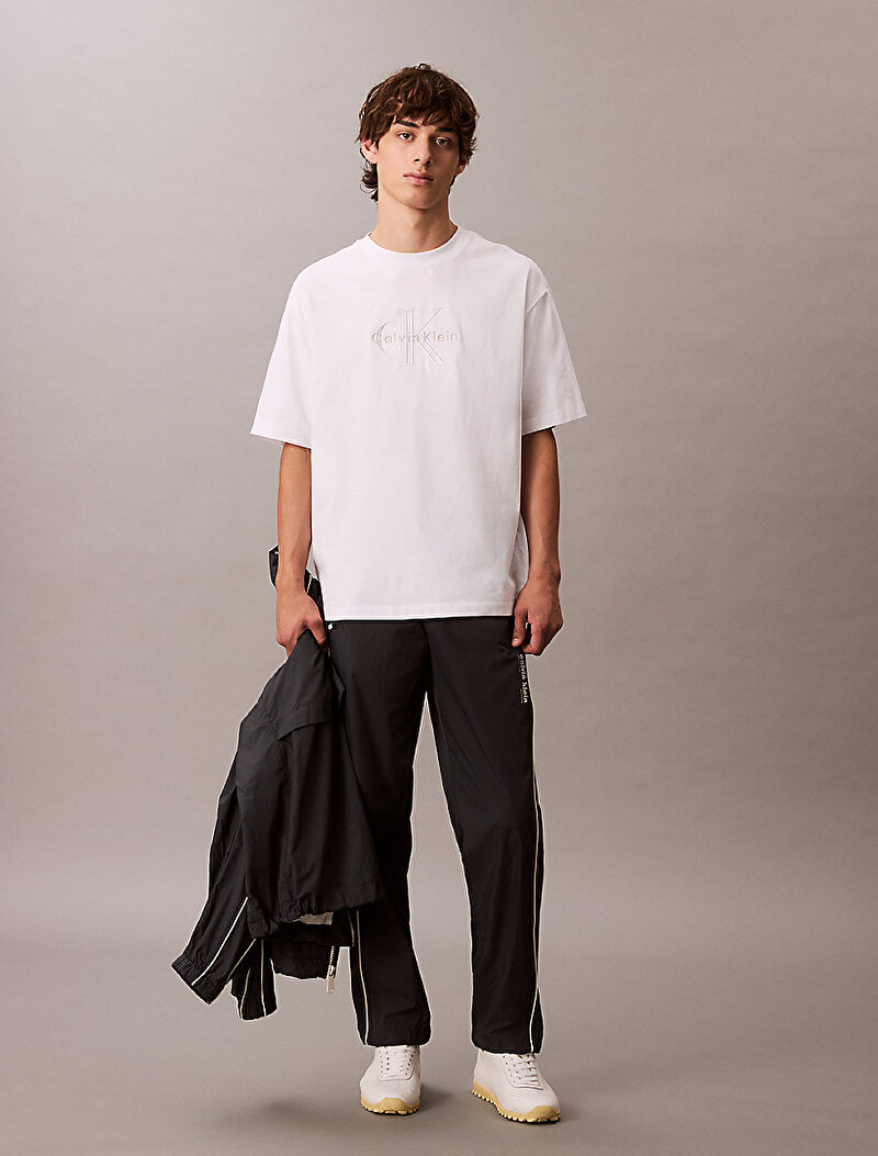 Calvin Klein Siyah Renkli Erkek Relaxed Crinkle Pantolon