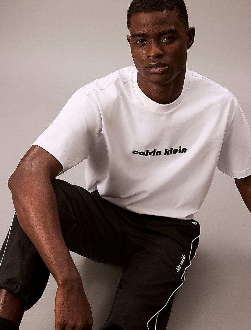 Calvin Klein Siyah Renkli Erkek Relaxed Crinkle Pantolon