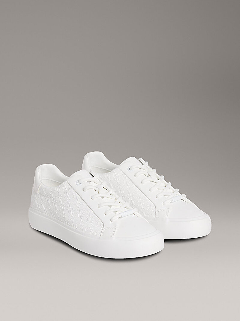 Calvin Klein Beyaz Renkli Kadın Vulcanic Lace Up Mono Sneaker