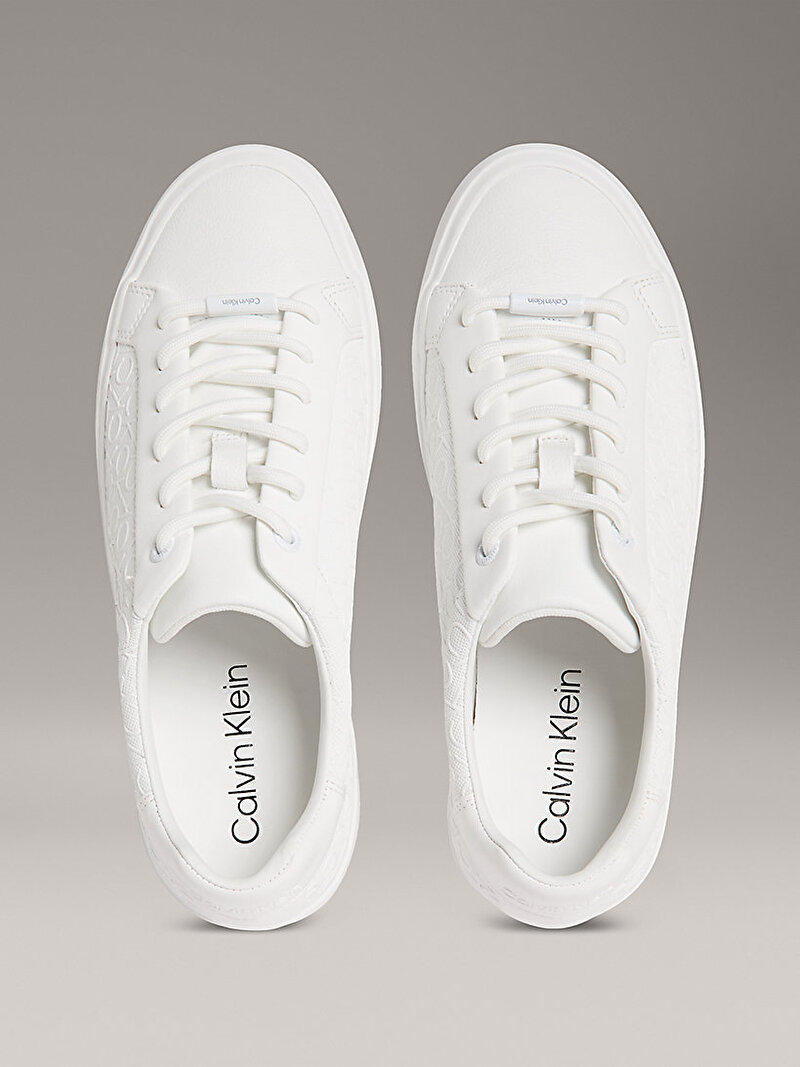 Calvin Klein Beyaz Renkli Kadın Vulcanic Lace Up Mono Sneaker