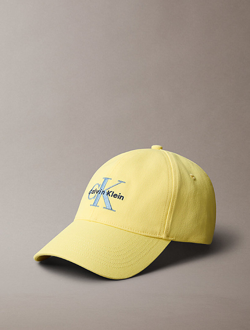 Calvin Klein Sarı Renkli Erkek Monologo Embroidery Şapka