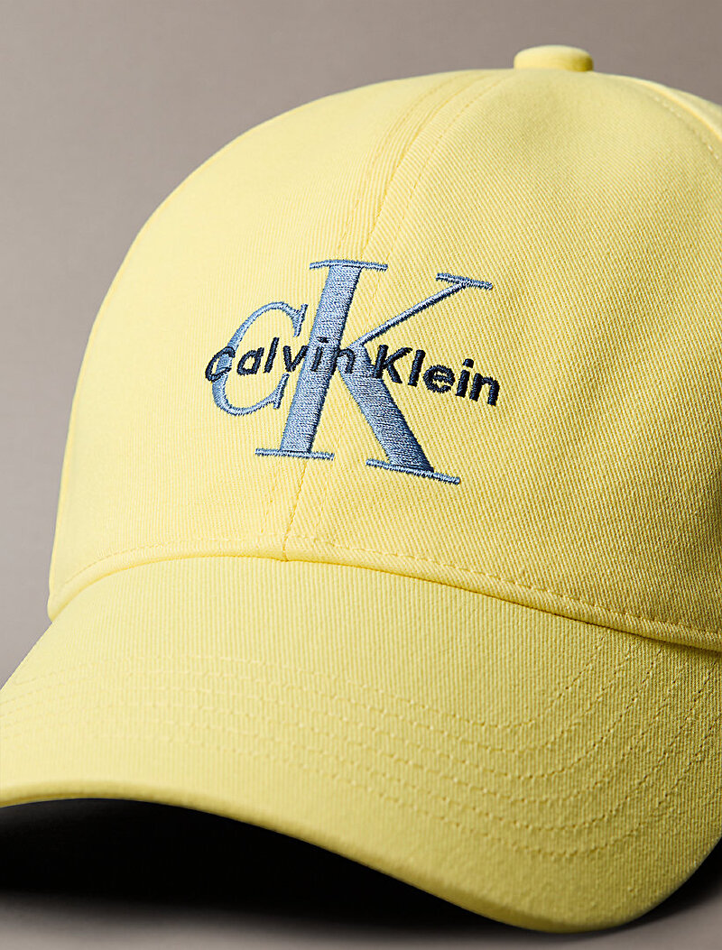 Calvin Klein Sarı Renkli Erkek Monologo Embroidery Şapka