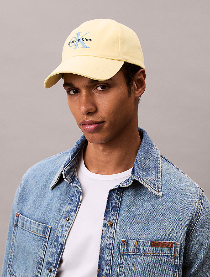 Calvin Klein Sarı Renkli Erkek Monologo Embroidery Şapka