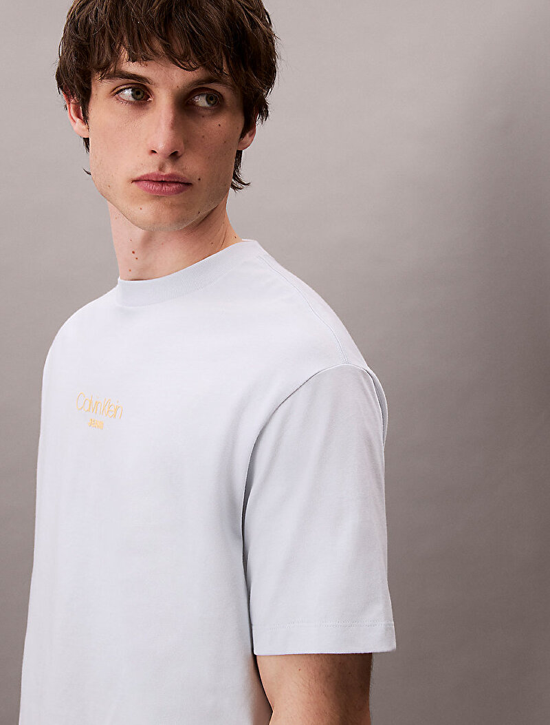 Calvin Klein Beyaz Renkli Erkek 16s Relaxed Fit T-shirt