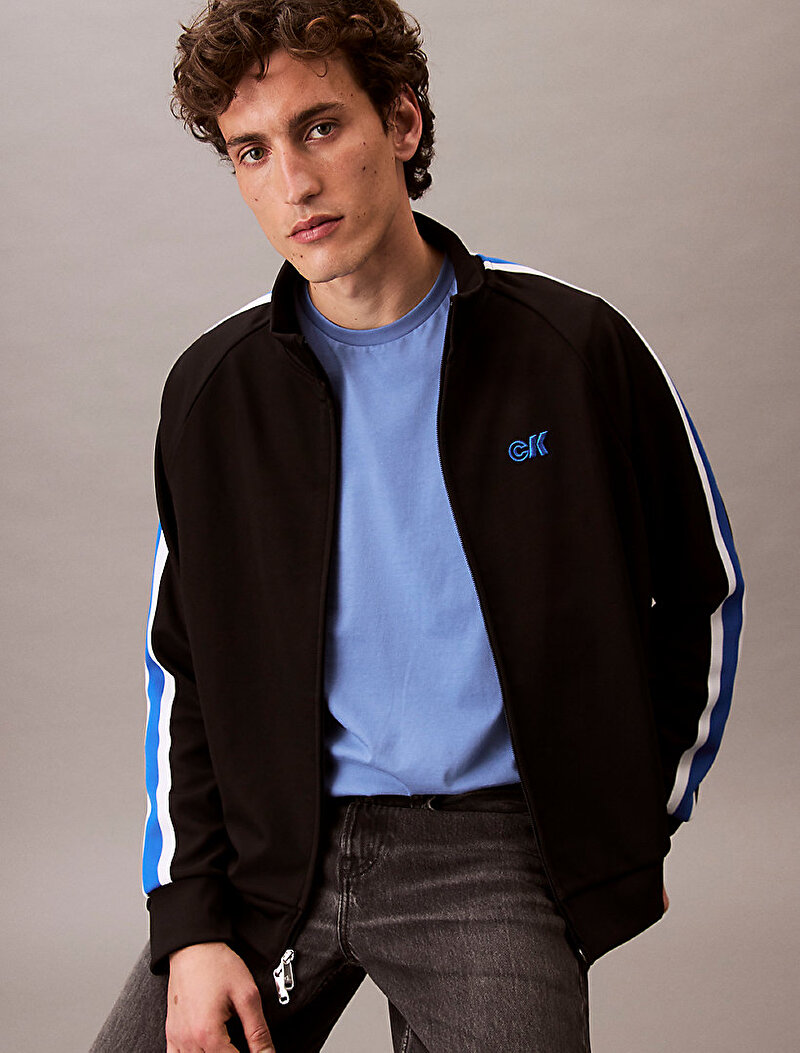 Calvin Klein Mavi Renkli Erkek Badge 30s Jersey T-shirt