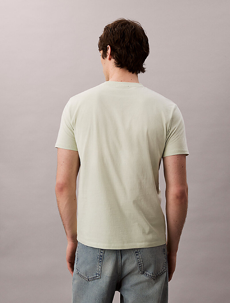 Calvin Klein Yeşil Renkli Erkek Badge 30s Jersey T-shirt