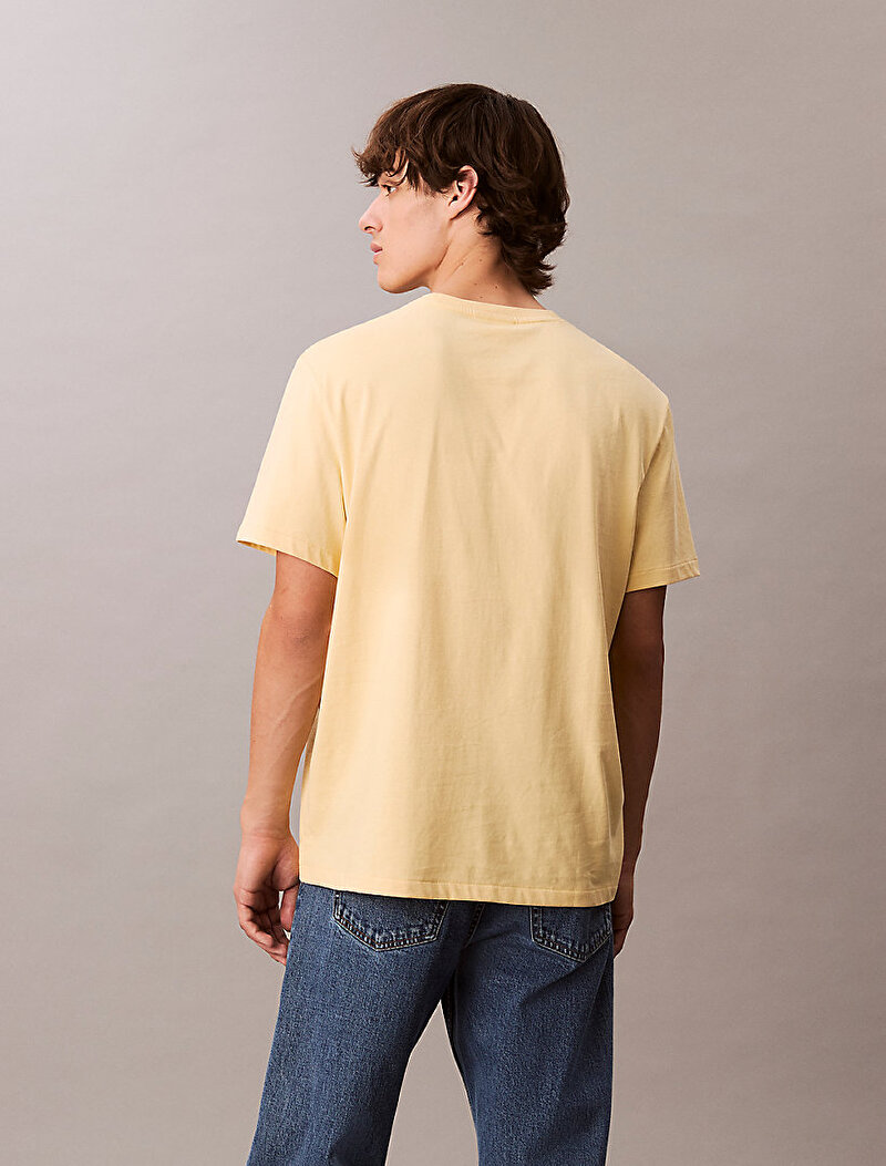 Calvin Klein Sarı Renkli Erkek Easy Monogram T-shirt