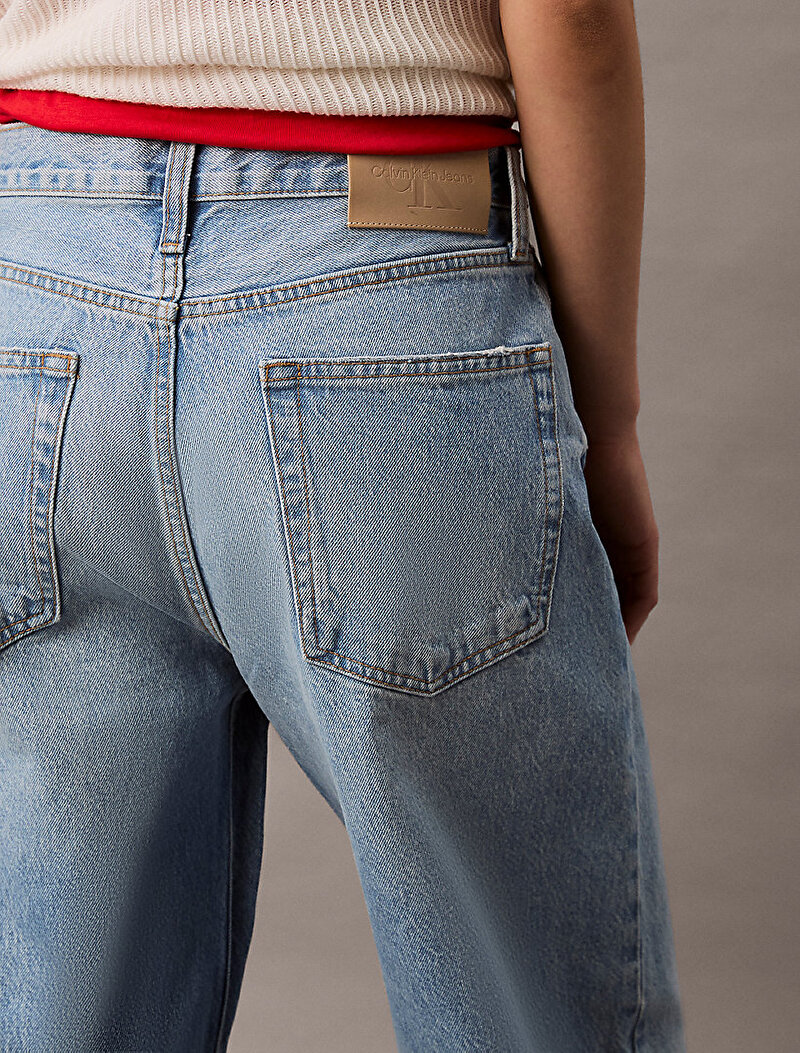 Calvin Klein Mavi Renkli Kadın The Wide Leg Light Jean Pantolon