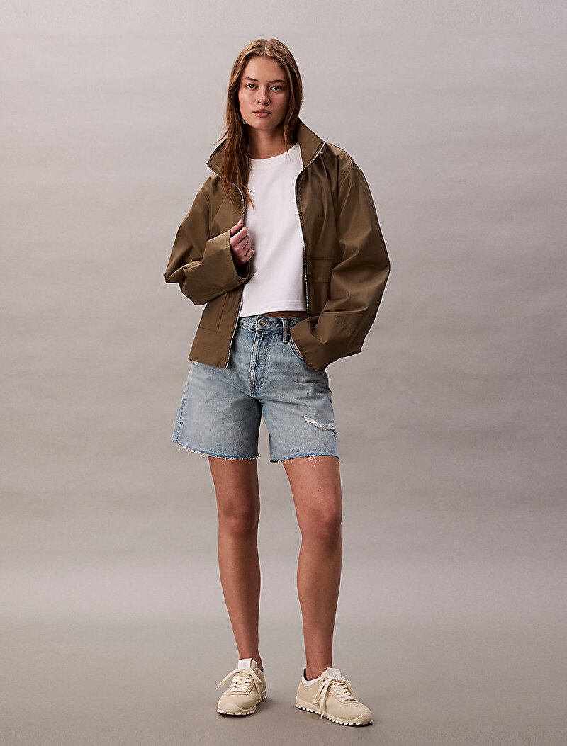 Calvin Klein Beyaz Renkli Kadın Jersey Fashion T-shirt