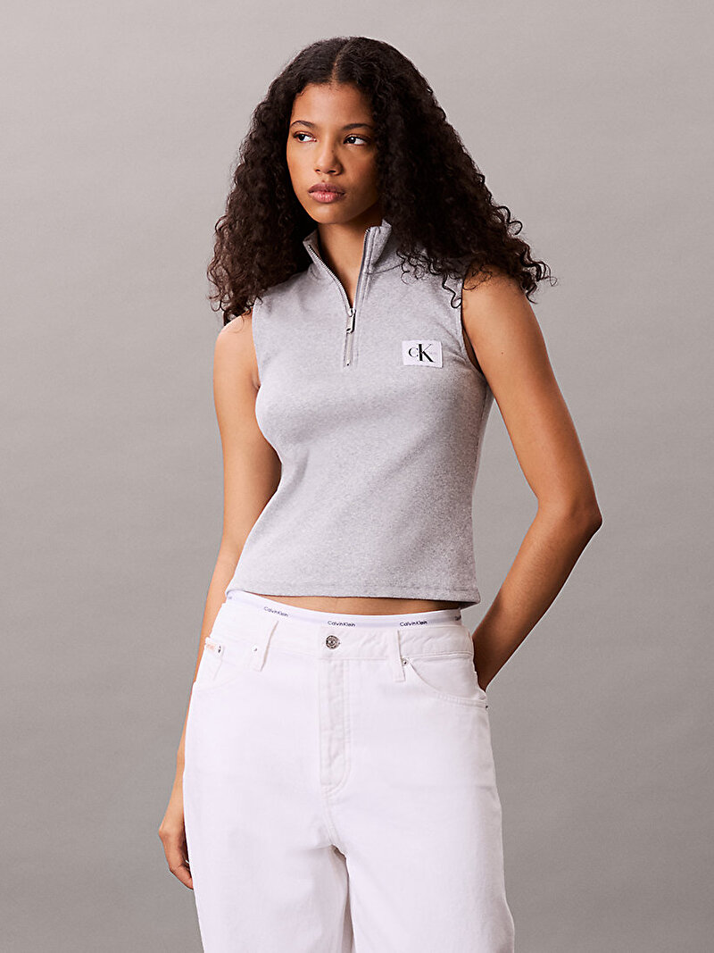 Kadın Woven Label T-shirt