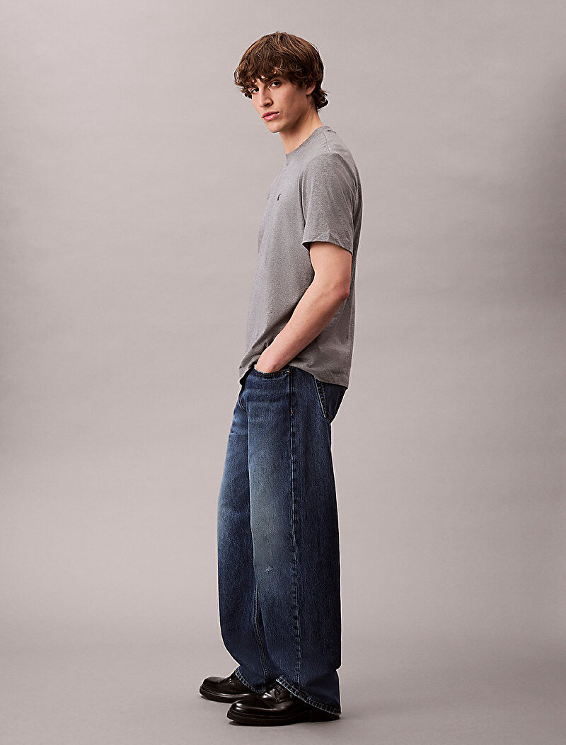 Calvin Klein Gri Renkli Erkek Easy Monogram T-shirt