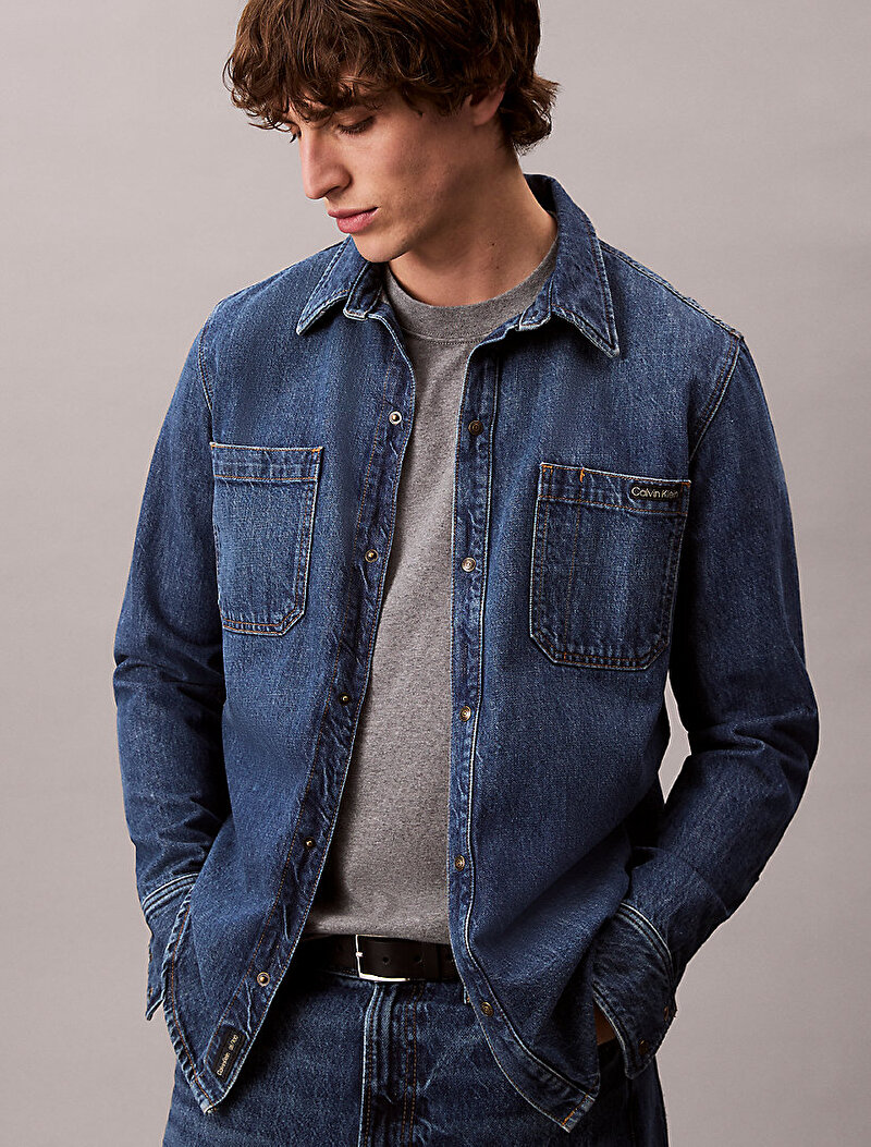 Calvin Klein Gri Renkli Erkek Easy Monogram T-shirt