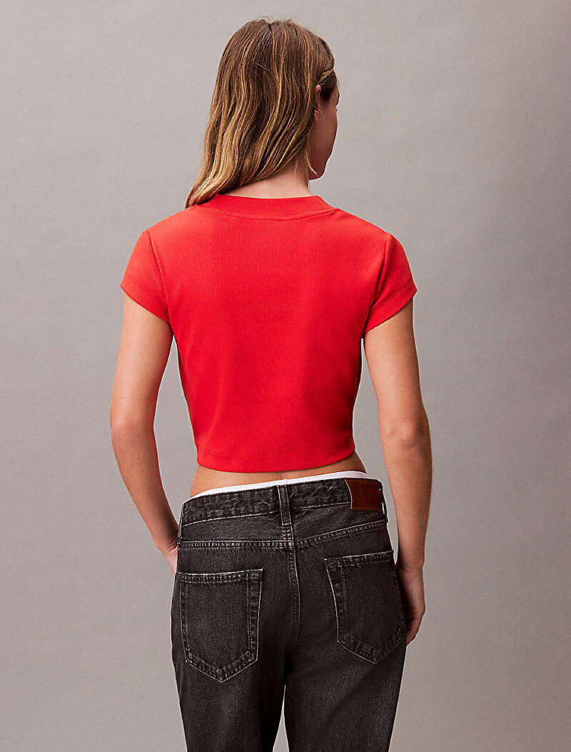 Calvin Klein Kırmızı Renkli Kadın Monogram Baby T-shirt