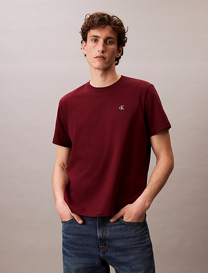 Calvin Klein Kırmızı Renkli Erkek Easy Monogram T-shirt