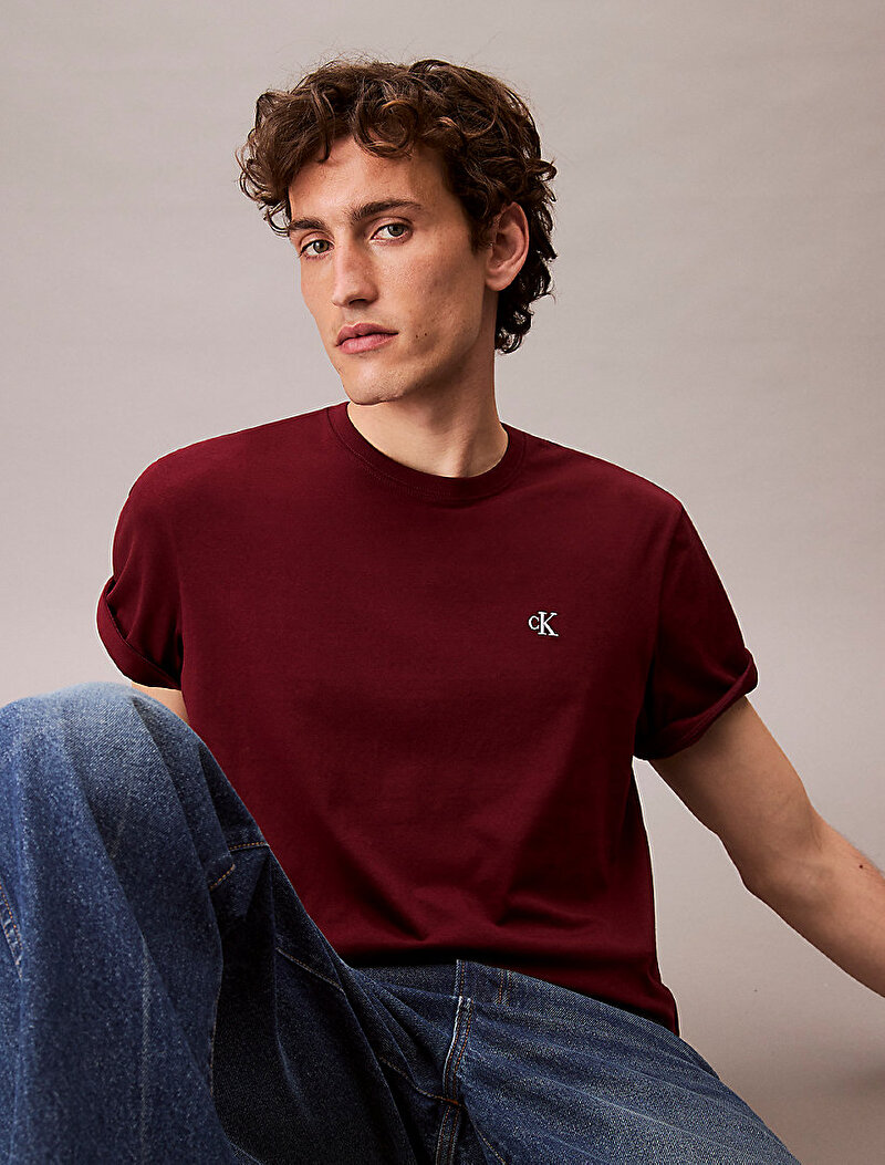 Calvin Klein Kırmızı Renkli Erkek Easy Monogram T-shirt
