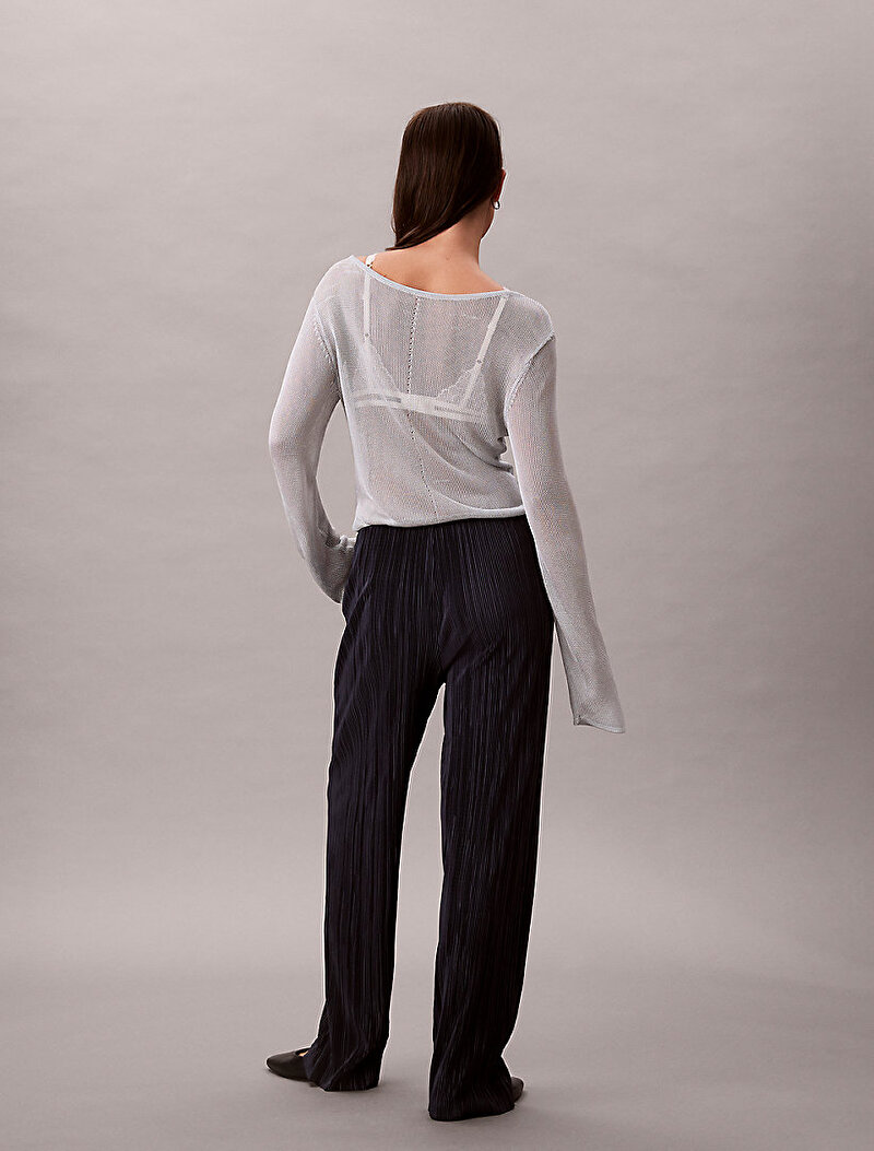 Calvin Klein Lacivert Renkli Kadın Plisse Pull On Pantolon