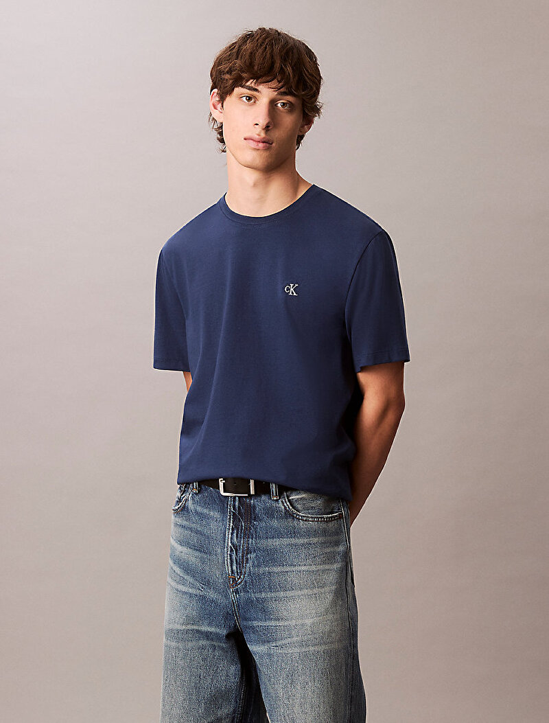 Calvin Klein Lacivert Renkli Erkek Easy Monogram T-shirt