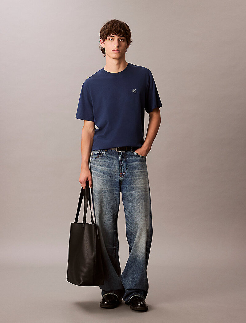 Calvin Klein Lacivert Renkli Erkek Easy Monogram T-shirt